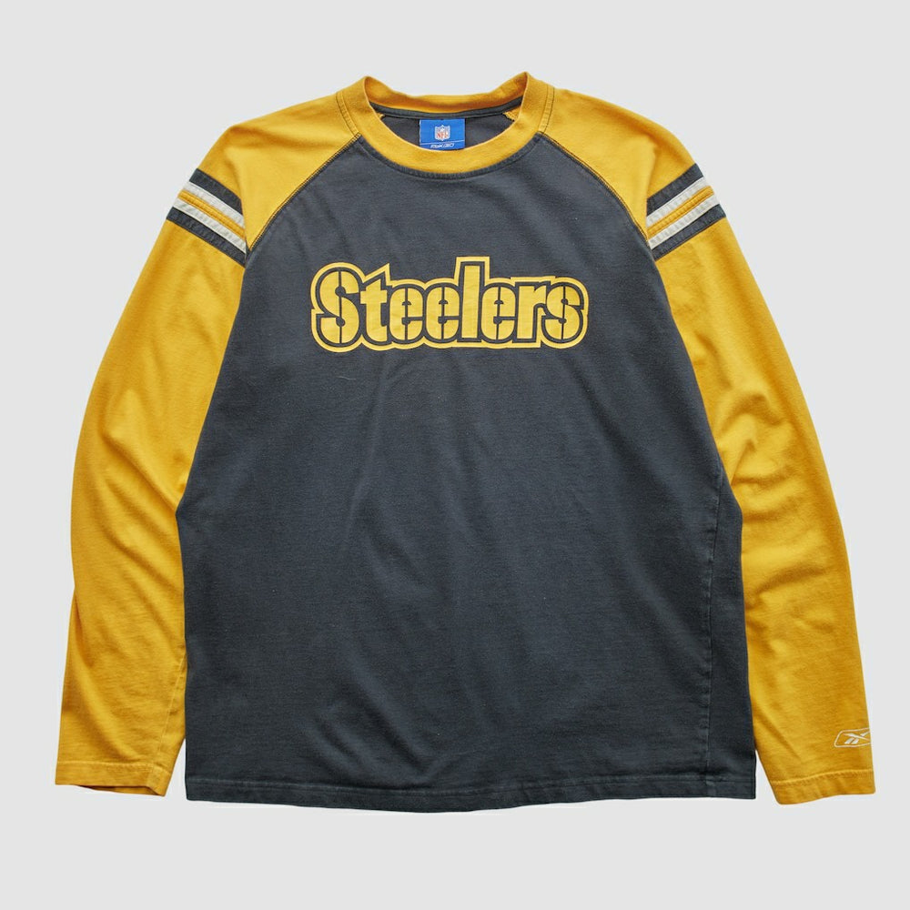 Pittsburgh Steelers Reebok 2000s Long Sleeve T-shirt Black Vintage