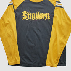 Pittsburgh Steelers Reebok 2000s Long Sleeve T-shirt Black Vintage