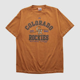 Colorado Rockies Majestic 2000s T-shirt - Clay - M by Fanatics Real Vintage T-shirts