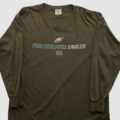 Philadelphia Eagles NFL 2000s Long Sleeve T-shirt Brown Vintage