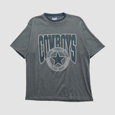 Dallas Cowboys Trench 90s T-shirt Gray Vintage
