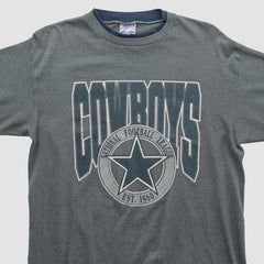 Dallas Cowboys Trench 90s T-shirt Gray Vintage