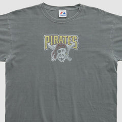 Pittsburgh Pirates Majestic 2000s T-shirt - Gray - M by Fanatics Real Vintage T-shirts