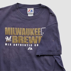 Milwaukee Brewers Majestic 2008 T-shirt - Navy - S by Fanatics Real Vintage T-shirts