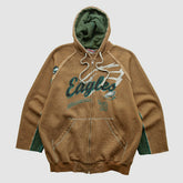 Philadelphia Eagles NFL 2010s Hooded Full Zip Sweatshirt Clay Vintage