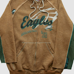 Philadelphia Eagles NFL 2010s Hooded Full Zip Sweatshirt Clay Vintage