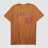 Los Angeles Angels Majestic 2000s T-shirt - Clay - M by Fanatics Real Vintage T-shirts