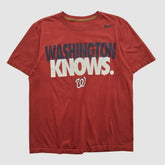 Washington Nationals Nike 2010s T-shirt - Maroon - S by Fanatics Real Vintage T-shirts