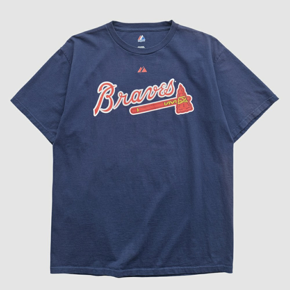 Atlanta Braves Majestic 2000s T-shirt - Navy - L by Fanatics Real Vintage T-shirts