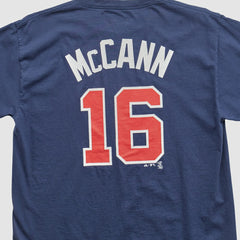 Atlanta Braves Majestic 2000s T-shirt - Navy - L by Fanatics Real Vintage T-shirts