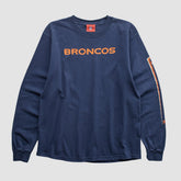 Denver Broncos NFL 2000s Long Sleeve T-shirt Navy Vintage