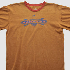 Texas Rangers Majestic 2000s T-shirt - Clay - M by Fanatics Real Vintage T-shirts