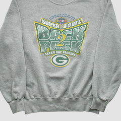 Green Bay Packers Champion 1998 Pullover Sweatshirt Heather Gray Vintage