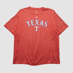 Texas Rangers Majestic 2000s T-shirt - Red - 2XL by Fanatics Real Vintage T-shirts