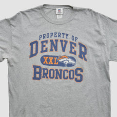 Denver Broncos NFL 2010s Long Sleeve T-shirt Heather Gray Vintage
