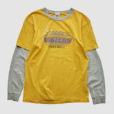 Minnesota Vikings NFL 2000s Long Sleeve T-shirt Yellow Yth L Real Vintage