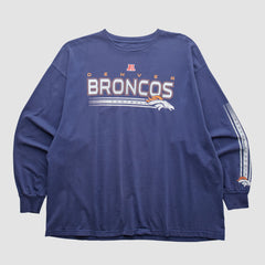 Denver Broncos NFL 2000s Long Sleeve T-shirt Navy Vintage