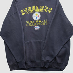 Pittsburgh Steelers 2006 Hooded Pullover Sweatshirt Black Vintage