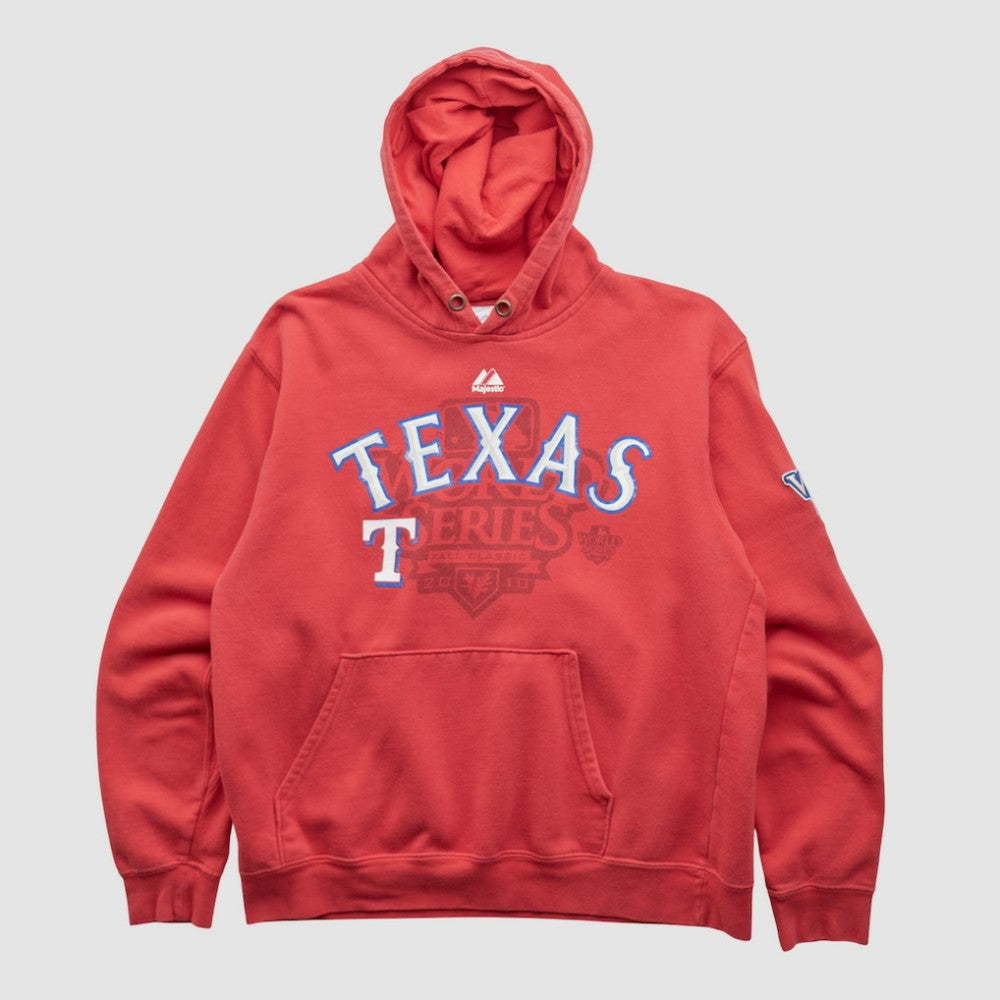 World Series Majestic 2010 Hooded Pullover Sweatshirt - Red - S by Fanatics Real Vintage Pullover