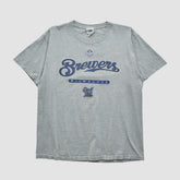 Milwaukee Brewers Lee Sport 2000s T-shirt - Heather Gray - M by Fanatics Real Vintage T-shirts