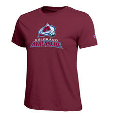 NHL Colorado Avalanche Champion Women's Wordmark Lockup T-Shirt - Burgundy