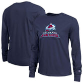 NHL Colorado Avalanche Champion Women's Wordmark Lockup Long Sleeve T-Shirt - Navy