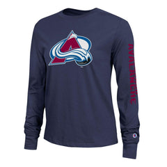 NHL Colorado Avalanche Champion Women's 2-Hit Long Sleeve T-Shirt - Blue