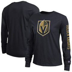 NHL Vegas Golden Knights Champion Women's 2-Hit Long Sleeve T-Shirt - Black