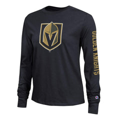 NHL Vegas Golden Knights Champion Women's 2-Hit Long Sleeve T-Shirt - Black