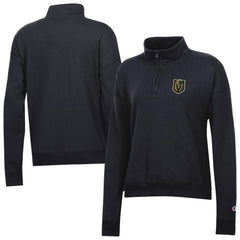 NHL Vegas Golden Knights Champion Women's Powerblend Quarter-Zip Sweatshirt - Black