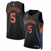NBA Jos¨¦ Alvarado New York Knicks Jordan Brand Unisex Swingman Jersey - Statement Edition - Black on sale
