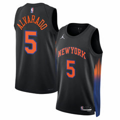 NBA Jos¨¦ Alvarado New York Knicks Jordan Brand Unisex Swingman Jersey - Statement Edition - Black on sale
