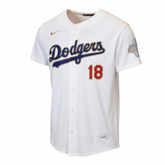 MLB Yoshinobu Yamamoto Los Angeles Dodgers Nike Youth 2026 Gold Collection Home Replica Jersey - White