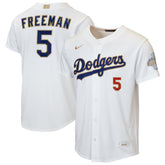 MLB Freddie Freeman Los Angeles Dodgers Nike Youth 2026 Gold Collection Home Replica Jersey - White