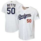 MLB Mookie Betts Los Angeles Dodgers Nike Youth 2026 Gold Collection Home Replica Jersey - White