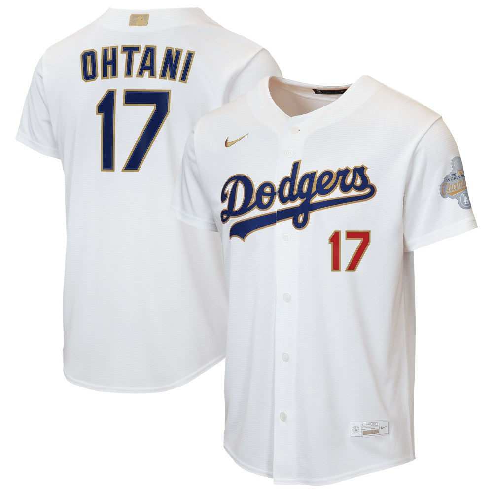 MLB Shohei Ohtani Los Angeles Dodgers Nike Youth 2026 Gold Collection Home Replica Jersey - White
