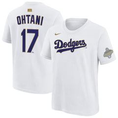 Shohei Ohtani Los Angeles Dodgers Nike Youth 2026 Gold Collection Name & Number T-Shirt - White T-shirts