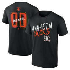 NHL,Custom Anaheim Ducks Big & Tall Hustle Personalized Name & Number T-Shirt - Black