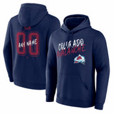 NHL,Custom Colorado Avalanche Big & Tall Hustle Personalized Name & Number Hoodie - Navy