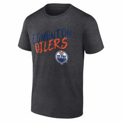NHL,Custom Edmonton Oilers Big & Tall Hustle Personalized Name & Number T-Shirt - Charcoal