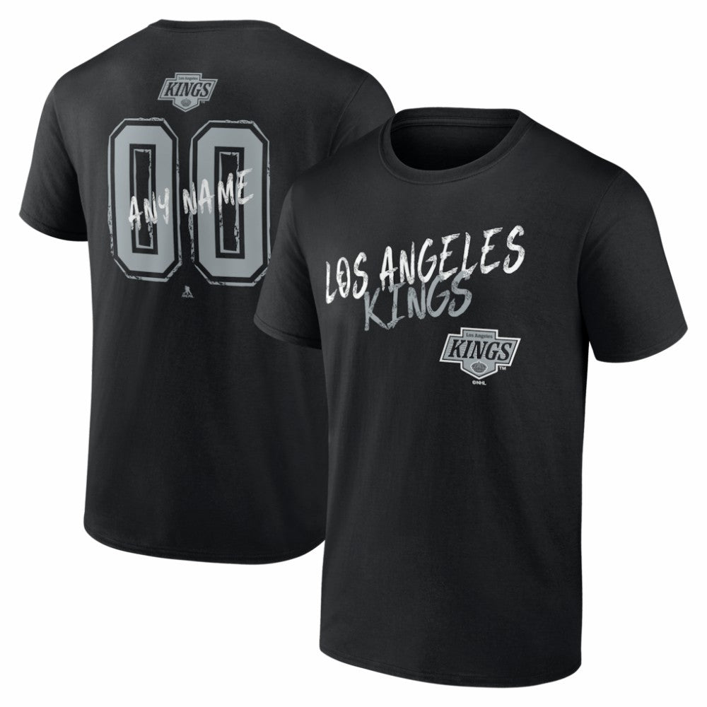 NHL,Custom Los Angeles Kings Big & Tall Hustle Personalized Name & Number T-Shirt - Black