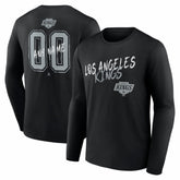 NHL,Custom Los Angeles Kings Hustle Personalized Name & Number Long Sleeve T-Shirt - Black