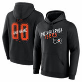 NHL,Custom Philadelphia Flyers Hustle Personalized Name & Number Hoodie - Black
