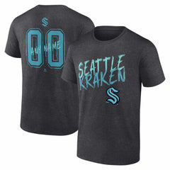 NHL,Custom Seattle Kraken Hustle Personalized Name & Number T-Shirt - Charcoal