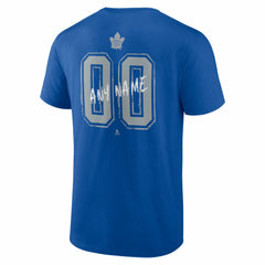 NHL,Custom Toronto Maple Leafs Big & Tall Hustle Personalized Name & Number T-Shirt - Blue