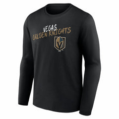 NHL,Custom Vegas Golden Knights Hustle Personalized Name & Number Long Sleeve T-Shirt - Black