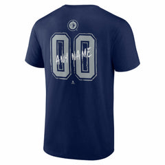 NHL,Custom Winnipeg Jets Hustle Personalized Name & Number T-Shirt - Navy