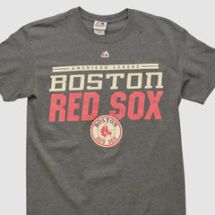 Boston Red Sox Majestic 2000s T-shirt - Dark Heather Gray - S by Fanatics Real Vintage T-shirts