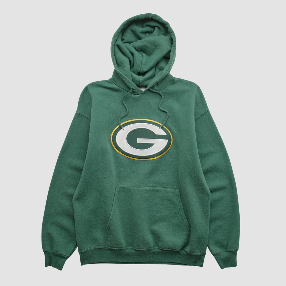 Green Bay Packers NFL 2010s Hooded Pullover Sweatshirt Green Vintage