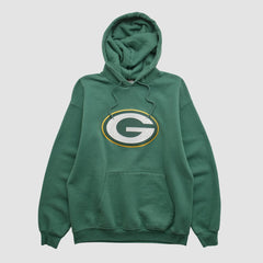 Green Bay Packers NFL 2010s Hooded Pullover Sweatshirt Green Vintage